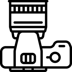 Camera Top View Silhouette Cutting Svg Files, Free Vectors File